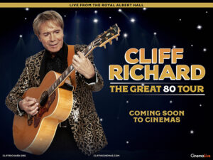 Live from the Royal Albert Hall. Cliff Richard - The Great 80 Tour. Coming soon to cinemas.