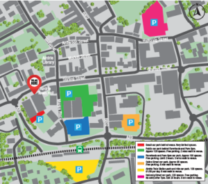 Airdrie Town Hall parking map